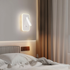 Creative Minimalist Bedroom Design Modern Led Solar Wall Light Interior Sconce Lamp For Room Home Bedside Switch Read Wall Lamp