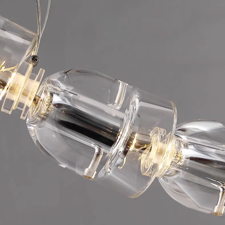 Light Luxury Nordic Postmodern Glass Pendant Light Light Bulb Pendant Necklace Hand Blown Glass Chandeliers