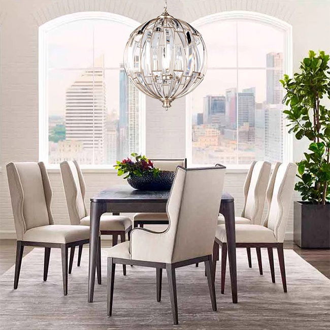 modern american style  chandelier living room dining table chrome add cristal  chandelier