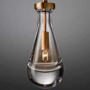 Modern Ceiling Light for Living Room Lighting Fixture Chandelier Hanging Copper Glass Pendant Lamp