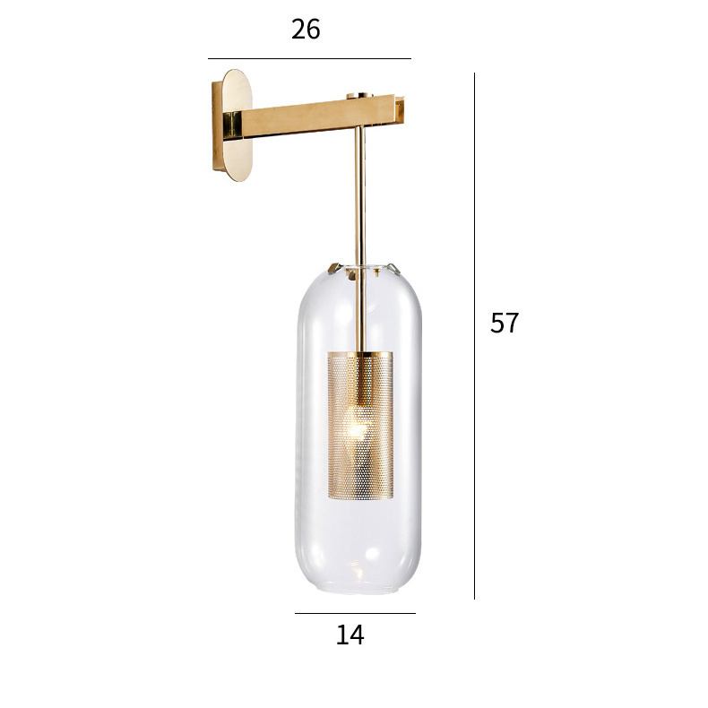 Modern Decoration Interior Wall Lamp Indoor Lampen Wall Sconce Glass Wall Light For Hotel Home Bedroom