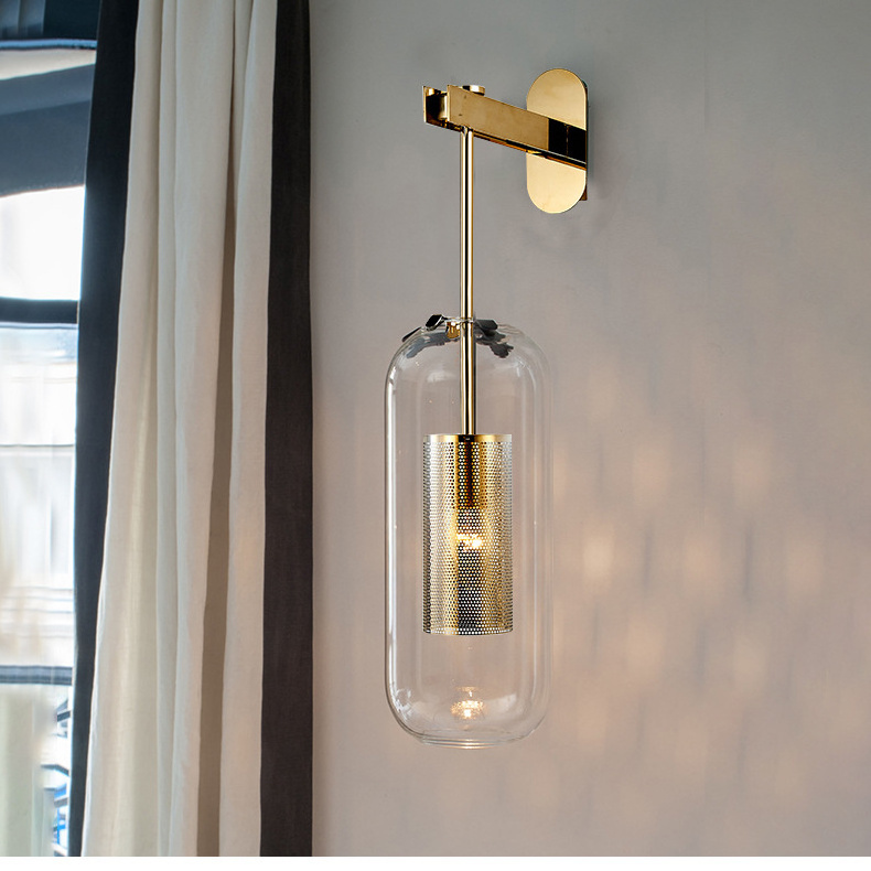 Modern Decoration Interior Wall Lamp Indoor Lampen Wall Sconce Glass Wall Light For Hotel Home Bedroom