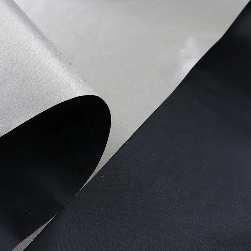 One side silver grey one side black Emf Shielding Radiation Protection Signal Blocking Copper-nickel conductive Fabric