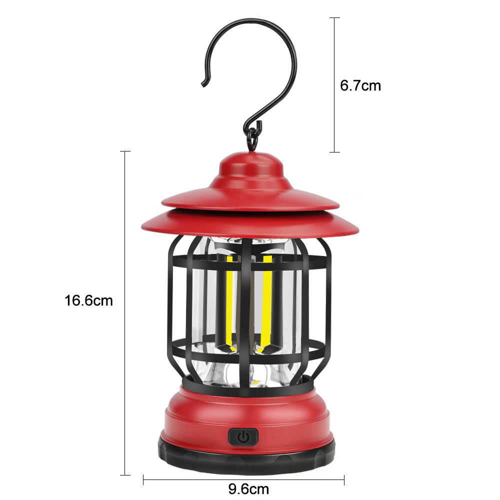 Outdoor Hanging Tent Light Camping Hiking Fishing Emergency Light Portable Retro Lantern LED Camping Lamp