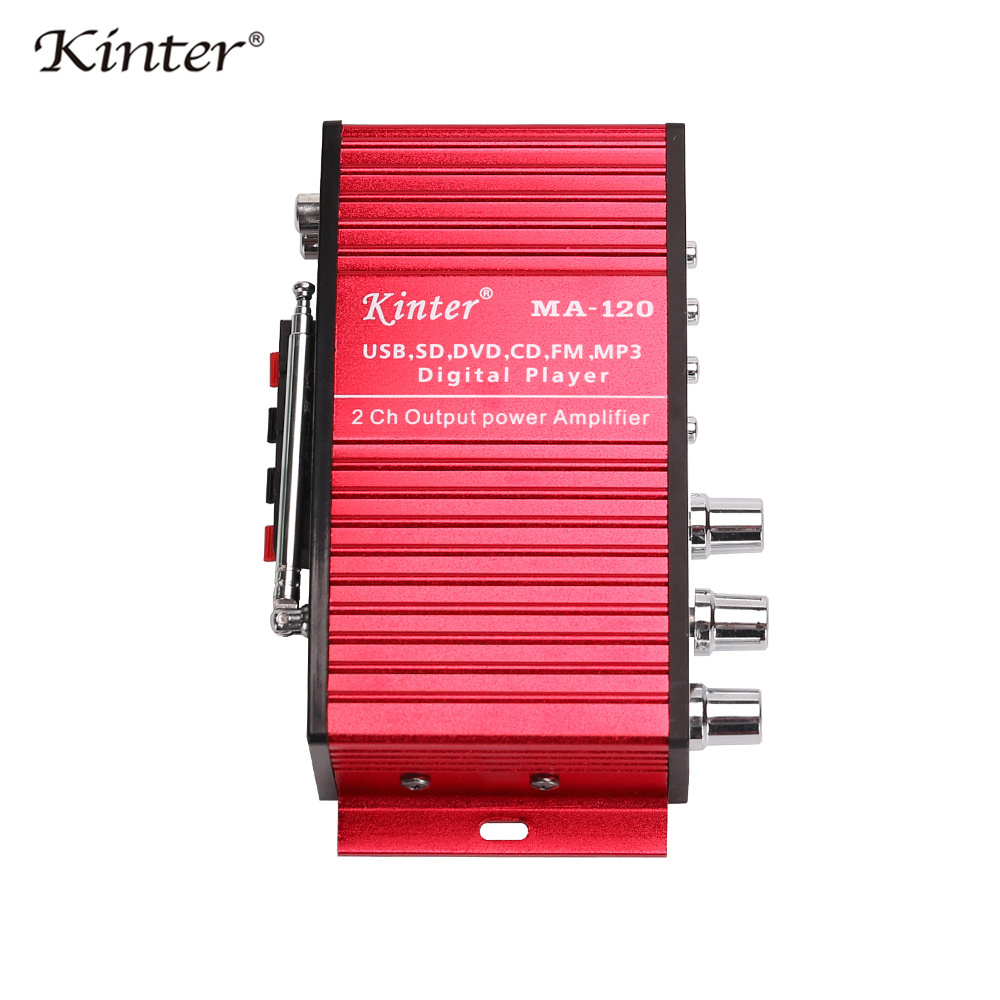 Kinter MA-120 12v 2 channel sound mini hifi car power audio stereo amplifier with USB SD FM for music system