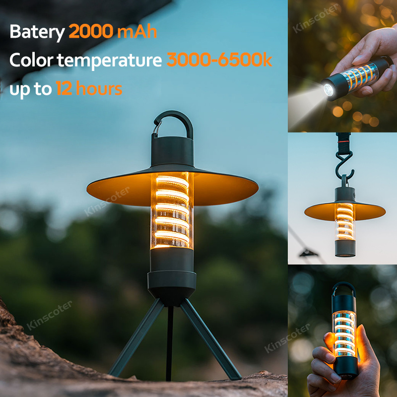 New Design Outdoor Portable Tent Hanging Camping Light Led Camp Torch Rechargeable Camping lamps