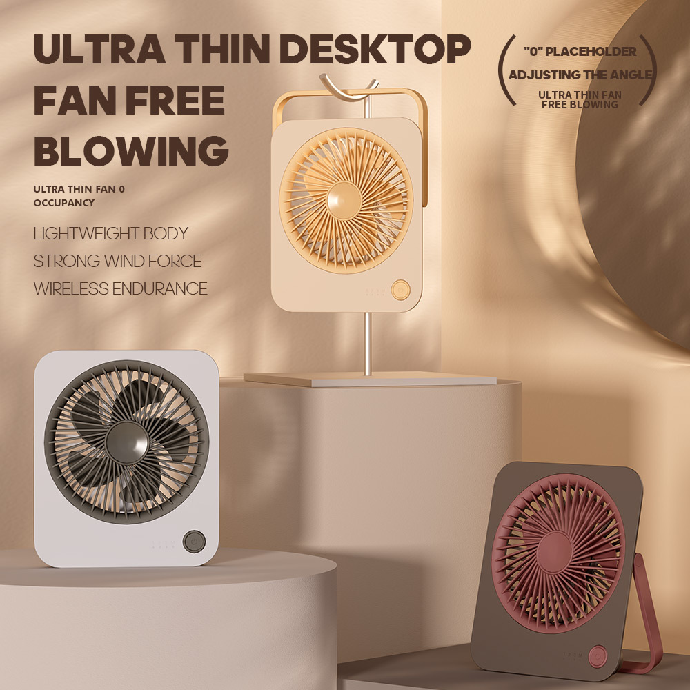 USB Charging 1200mAh Fans & Cooling Portable Desktop Air Cooler Mini Lightweight Rechargeable Fan