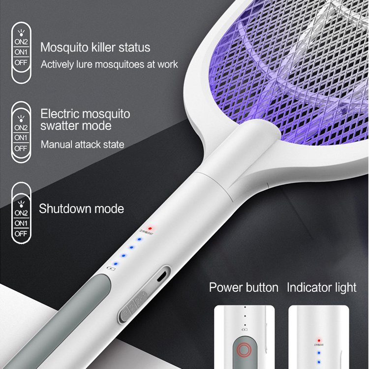 Kinscoter Electric Mosquito Swatter Rechargeable Bug Zapper Pest Control Mosquito Killer Lamp Mosquito Racket