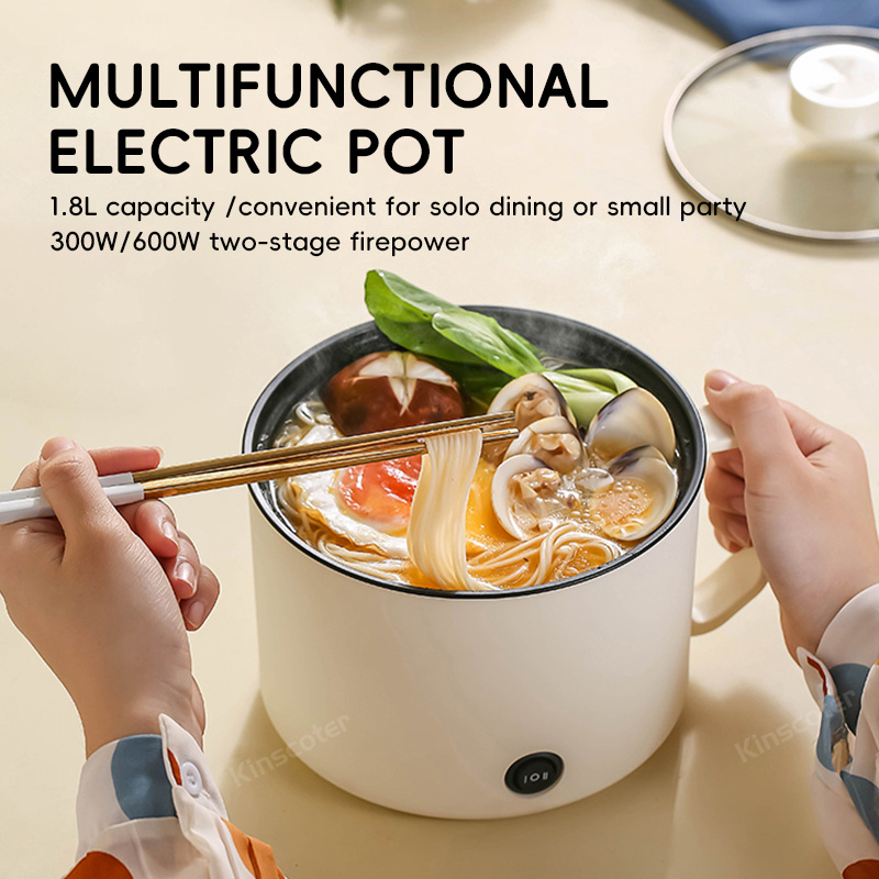 Wholesale Household Kitchen Mini Electric Pot 1.8L Stainless Steel Portable Automatic Electric Cooker Pot