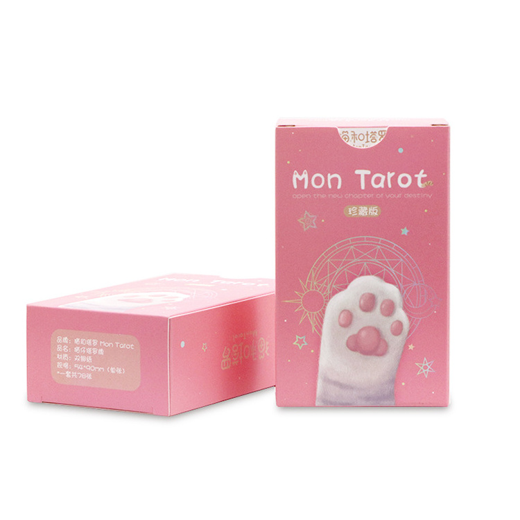 Wholesale Custom Mini Small Pink Tarot Cards Printing Deck Gold Tarot Deck Cards