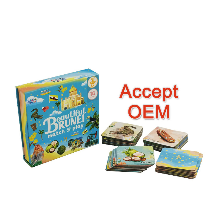 Factory Custom Packaging Kids Playing Game Cards Children Educational Custom Printing Flash Cards Memory Cards