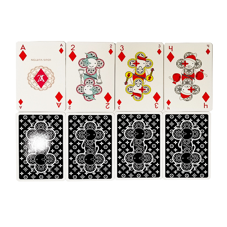 Special Design Custom Luxury High Quality Silver Edge Playing Poker Cards Custom Logo