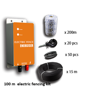 100 m electric fence kit energizer for farm fence system