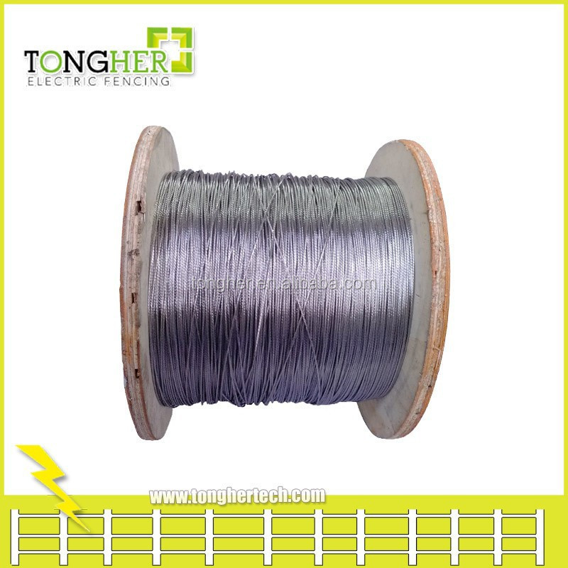 SUS 304 dia 1.2mm anti rust electric fencing stainless steel wire  650m/roll