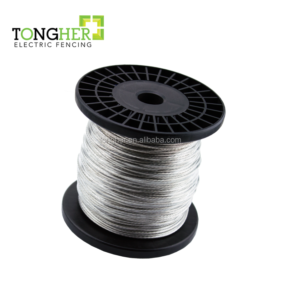 SUS 304 dia 1.2mm anti rust electric fencing stainless steel wire  650m/roll