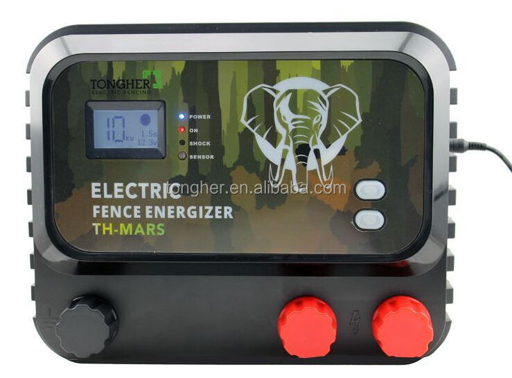 12V solar power electric elephant fence energizer controller with solar panel