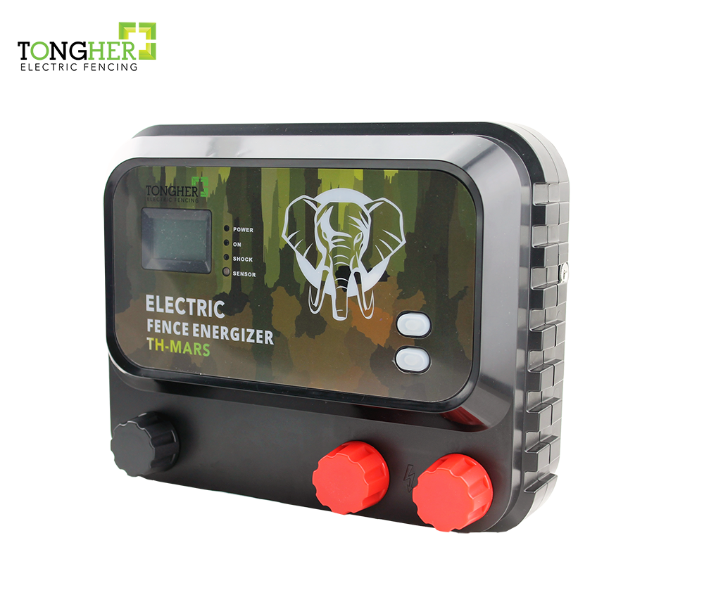 Large power intelligent 12 joules electric fence energizer for large farm for big animals(elephant, ox, monkey,cow)