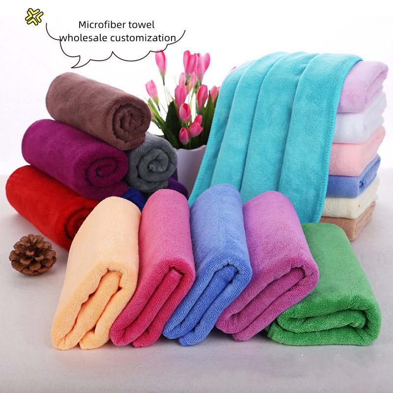 Wholesale quick-dry soft microfiber towel for hair towel face towels home spa beauty salon with custom logo Bath Sheets