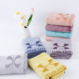 Wholesale quick-dry soft microfiber towel for hair towel face towels home spa beauty salon with custom logo Bath Sheets