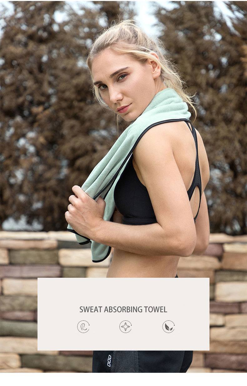 Wholesale super absorbent quick-dry custom logo fitness exercise towel microfiber sports gym towel