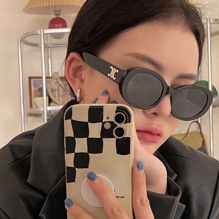 shades sunglasses 2023 hot sale wholesale price sun shades sunglasses women Retro Oval sunglasses Internet celebrity same style