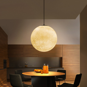 Nordic Creative Led Pendant Ceiling Light Modern Acrylic Round Moon Pendant Light