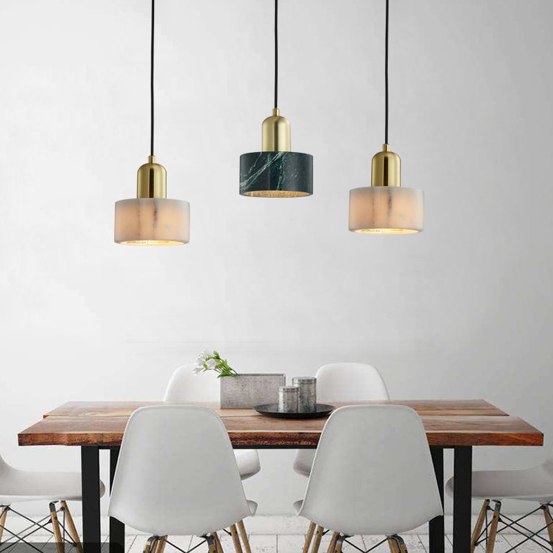 Modern Nordic Kitchen Dining Table Marble Pendant Lights for Home