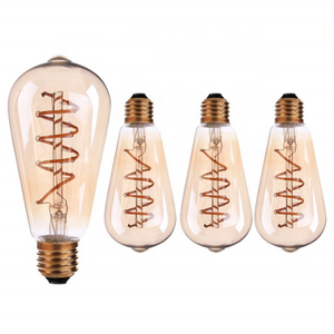 ST64 Filament light edison style led bulb soft light filament led lighting bulb retro bulbs