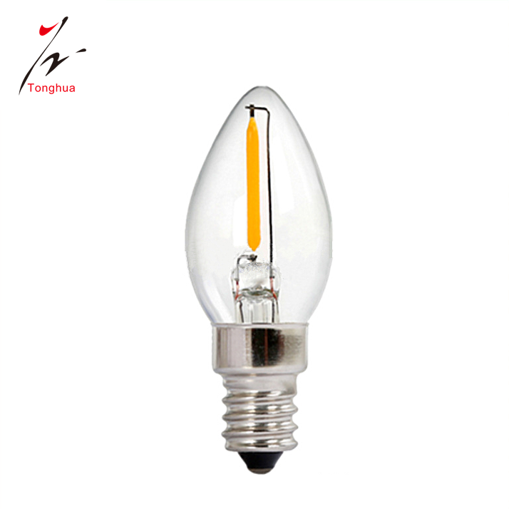 C7 Led Filament Bulb Edison Lamp Indoor Decoration Lighting E12 1W Filament led Bulb