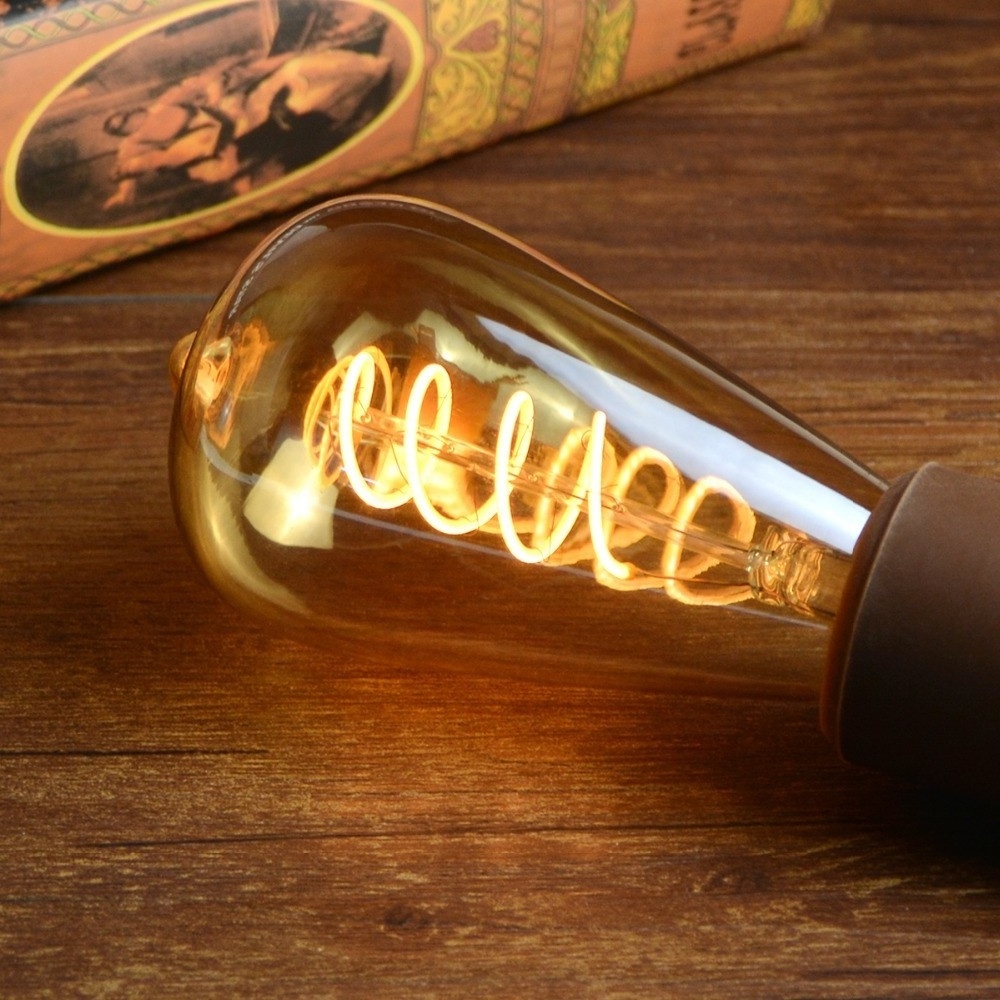 ST64 Filament light edison style led bulb soft light filament led lighting bulb retro bulbs