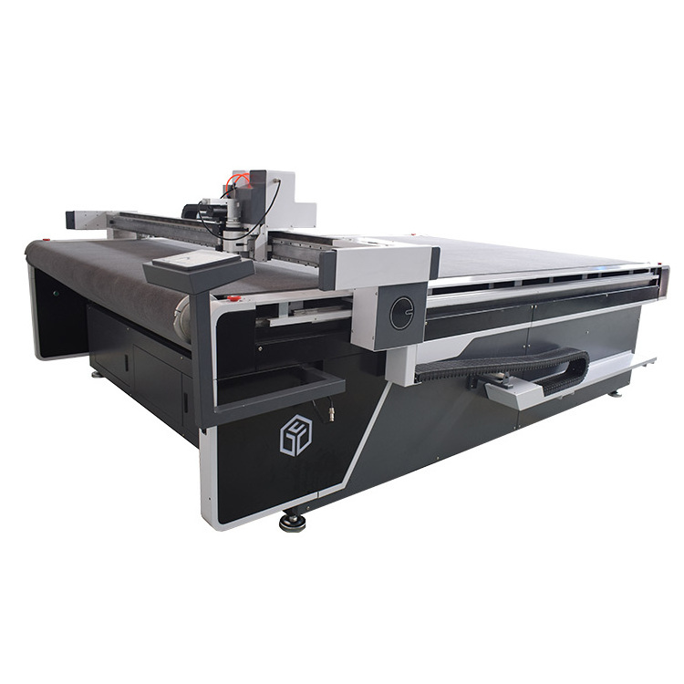 1625 Digital High Speed PVC soft glass table cloth oscillating cutting machine with knife cutter