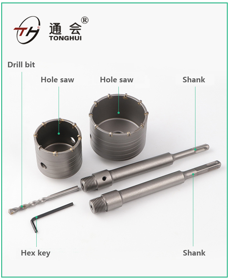 Cobalt Steel Alloys Material and Cement Stone Wall Application Hole Saw Cutter