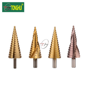 Titanium Coated High Speed Steel Unibit Step Drill Bit Set Pagoda drill