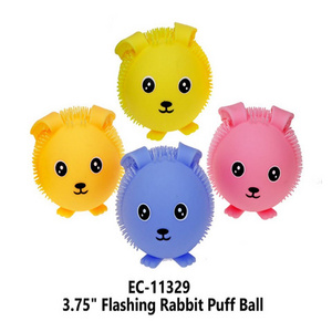 Wholesale Cute Rabbit TPR Giggle Time Stretchy Stress Tension Reliever Decompression Toys LED Light Up Puffer Ball