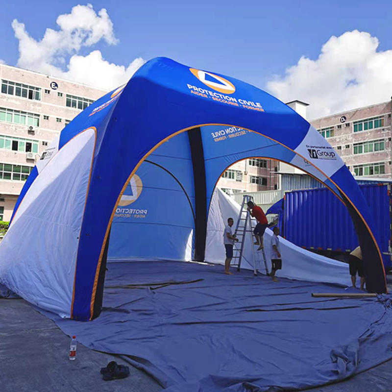 promotional event trade show waterproof gazebo canopy 4 legs blow up inflatable tent