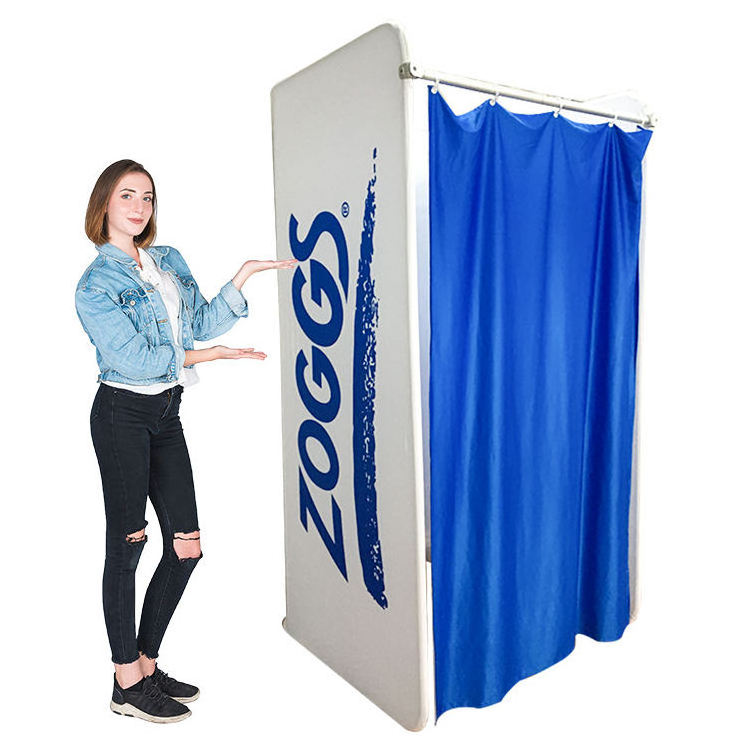 Portable Movable Custom Printed Changing Room Sport event Tension Fabric Dressing Fitting Room for Pop up Retail Outlets