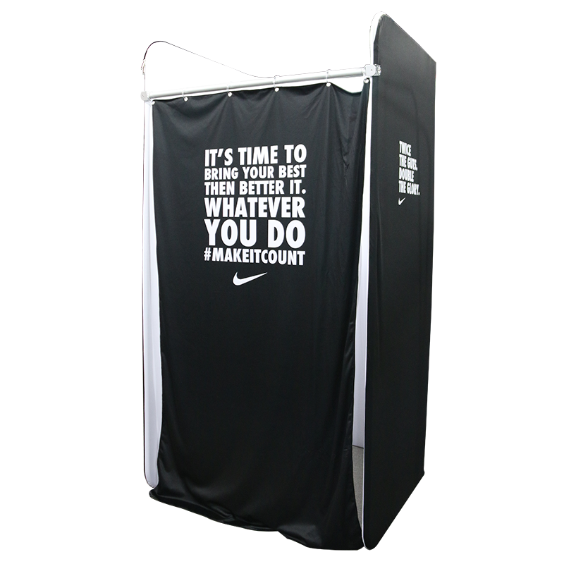 custom printed temporary commerical mobile for gym fitness changing dress room fitting room