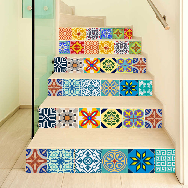 Custom High quality waterproof bathroom wall floor tile stickers