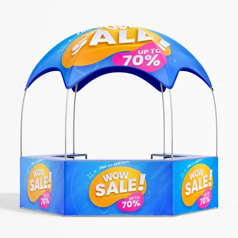 Outdoor Folding Dome trade show Advertising Tent Waterproof Portable Hexagonal Dome Gazebo With Tables