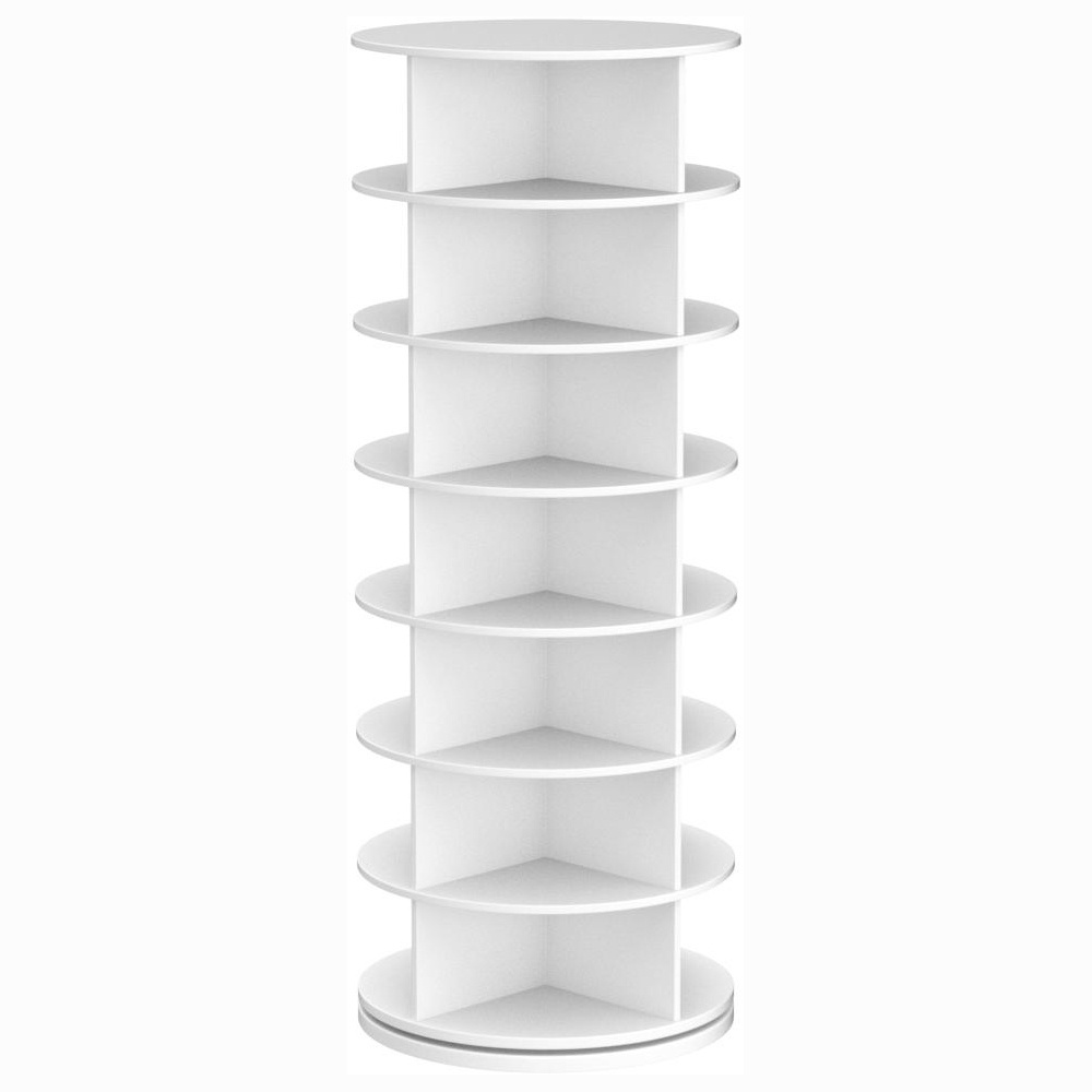 Large Capacity 360 rotating shoe rack tower 7 tier degree rotating cabinet shoe racks