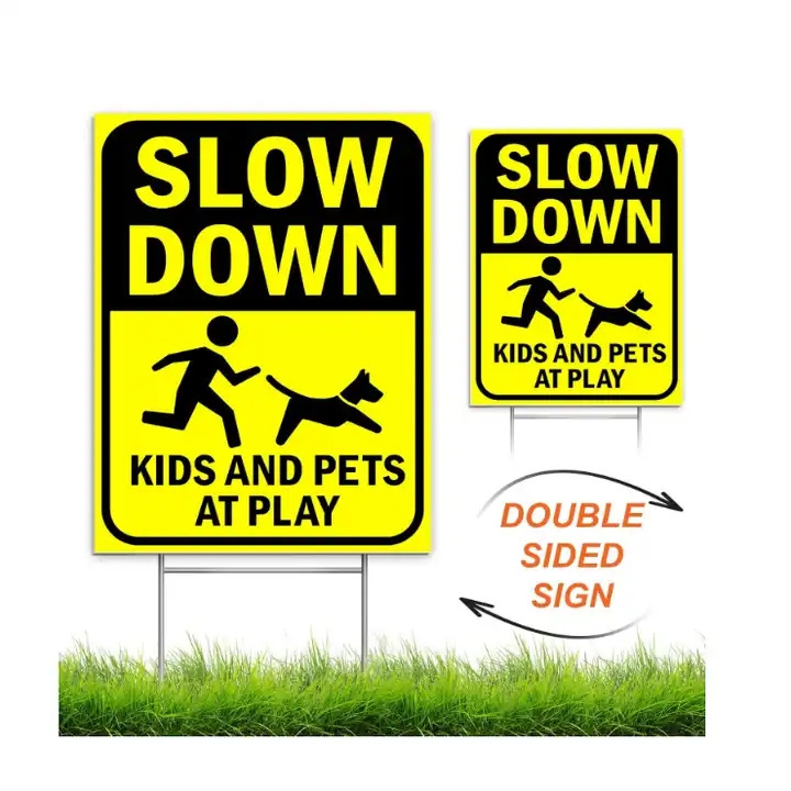 Custom Yard Sign Lawn Sign Double-sided Coroplast Outdoor Signage - Light,Weather-proof Board