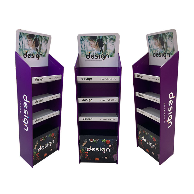 Flooring Pop Cardboard Eyelash Extension Display Stand,Make Up Display Stand