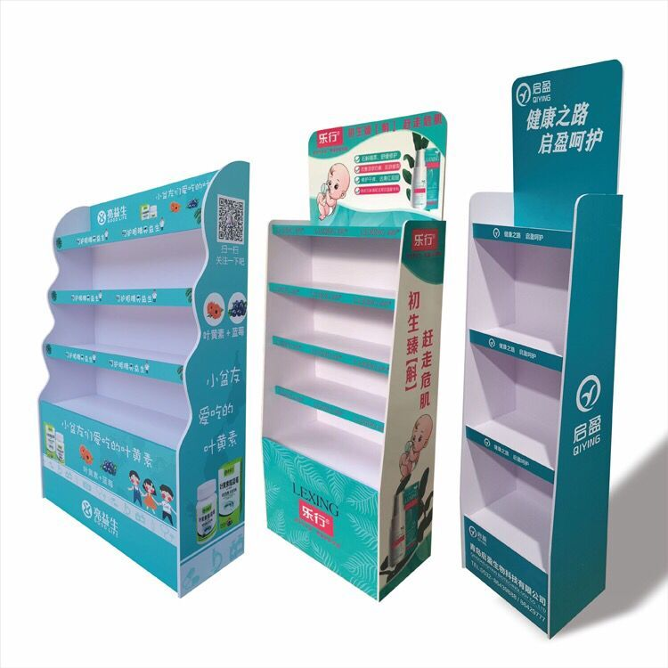 Flooring Pop Cardboard Eyelash Extension Display Stand,Make Up Display Stand