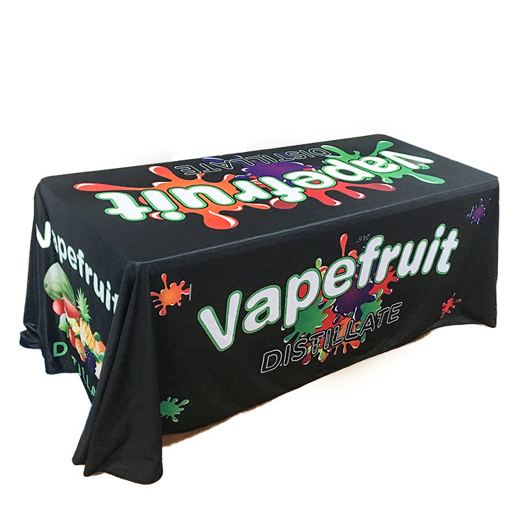 custom print Outdoor Tablecloth 6Ft 8Ft Stretch Black Spring Table Cloth Rectangular for Patio,Picnic,Wedding,Dining,Easter,