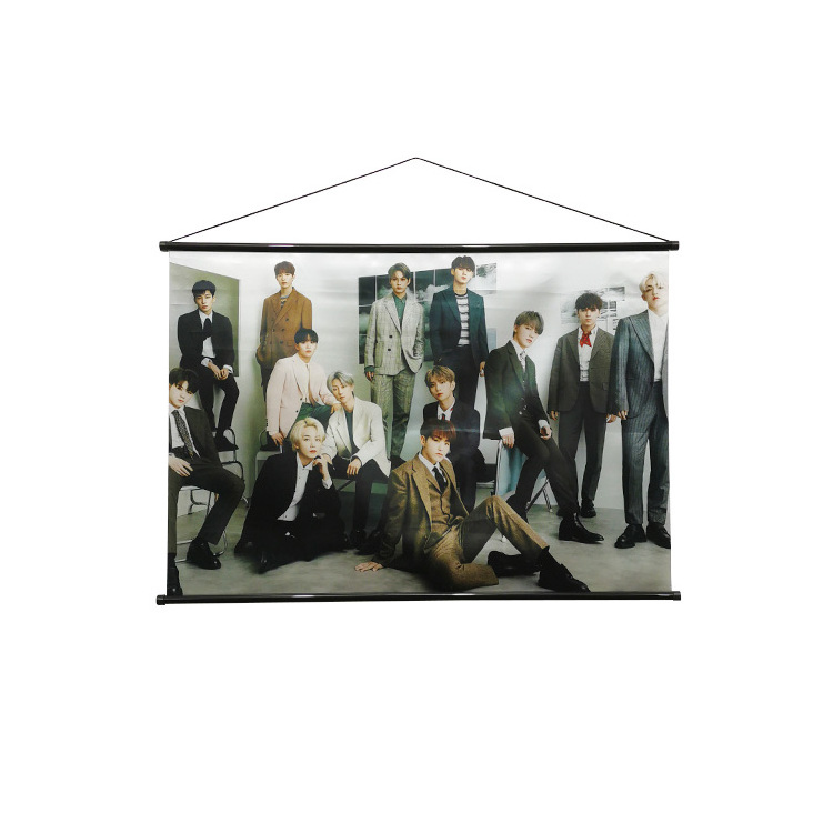 Custom Kpop Merchandise Large Hanging Canvas Poster Hanging Pictures Kpop Wall Posters Kpop Wall Scroll For Bangtan Boys