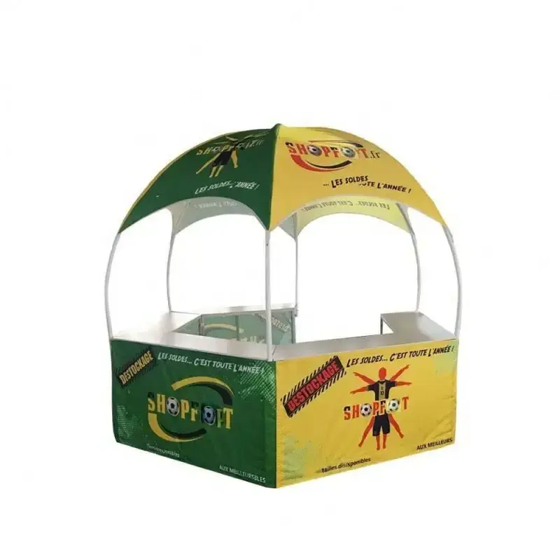 Custom Advertising promo kiosk Booth promotion events Exhibition Booth 3x3 Tent large display hexagonal Dome Tent