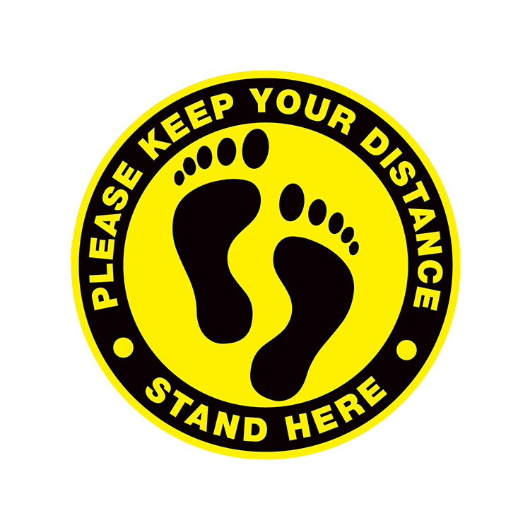 Please Keep Your Distance 6ft Stand Here Sticker Decal for indoor and outdoor Floor and Window