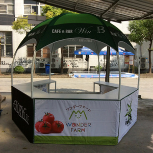 Outdoor Hexagonal Display Advertising Dome Kiosk Gazebo Tent Dome Glamping Tent For Promotion Sales