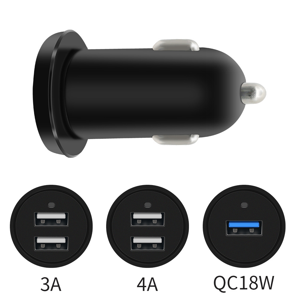 Universal 12V Mini Pd Qc Dual Usb Car Charger Type c Port Quick Fast Car Charger