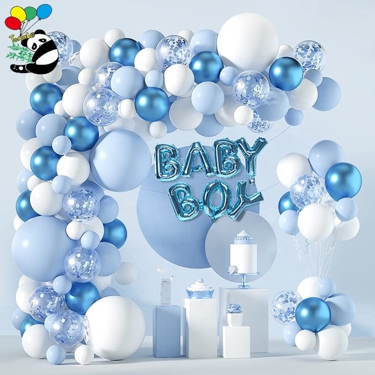 Blue White Balloon Arch Garland Kit Boy Girl Baby Shower Decorations Birthday Engagement Party Gender Reveal Balloons Decoration